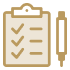 Icon illustration of a clipboard
