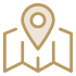Icon illustration of a paper map and pin